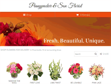 Tablet Screenshot of pennypackerflorist.com